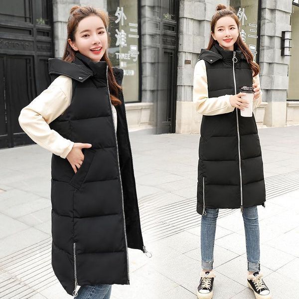 mid length and large women's clothing autumn winter 2021 shoulder cotton vest korean version slim down fashion & parkas, Black
mid length and large women's clothing autumn winter 2021 shoulder cotton vest korean version slim down fashion & parkas, Black