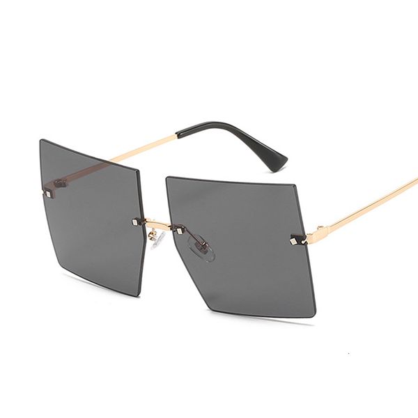 sun glasses square oversized glasses women vintage luxury rimless for female big frame gradient mirror metal oculos de sol, White;black
sun glasses square oversized glasses women vintage luxury rimless for female big frame gradient mirror metal oculos de sol, White;black