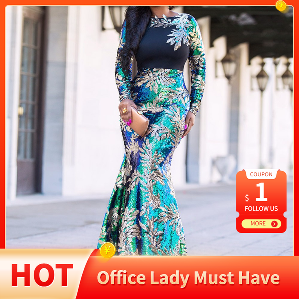 vintage green long sleeve mermaid sequin dress 2022 bodycon sparkly elegant shiny party evening african long dresses for women, Black;gray
vintage green long sleeve mermaid sequin dress 2022 bodycon sparkly elegant shiny party evening african long dresses for women, Black;gray