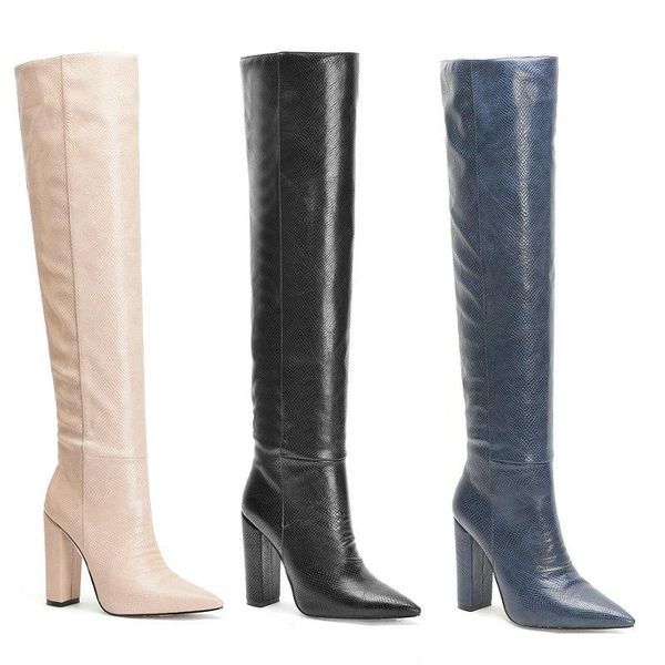 boots fish-scale pattern knee high brand women shoes faux leather sqaure heel pointed toe autumn winter, Black
boots fish-scale pattern knee high brand women shoes faux leather sqaure heel pointed toe autumn winter, Black