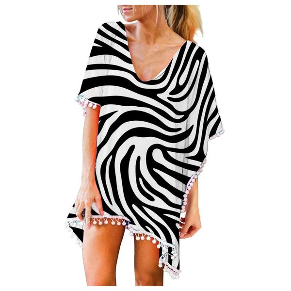 summer bikini cover up women printing trim kaftan chiffon tassel casual conservative swimwear loose beach dress swimsuit women's, White;black
summer bikini cover up women printing trim kaftan chiffon tassel casual conservative swimwear loose beach dress swimsuit women's, White;black