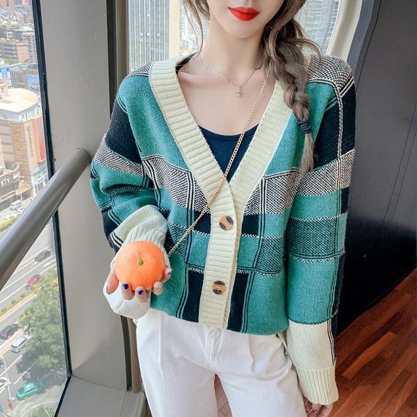 women's knits & tees knitted sweater cardigan coat women 2021 autumn and winter loose outer wear lazy top, White
women's knits & tees knitted sweater cardigan coat women 2021 autumn and winter loose outer wear lazy top, White
