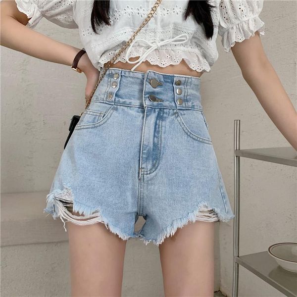 women's shorts fashion denim female summer high waist a-line 2021 retro hole design sense tide wide-leg pants, White;black
women's shorts fashion denim female summer high waist a-line 2021 retro hole design sense tide wide-leg pants, White;black