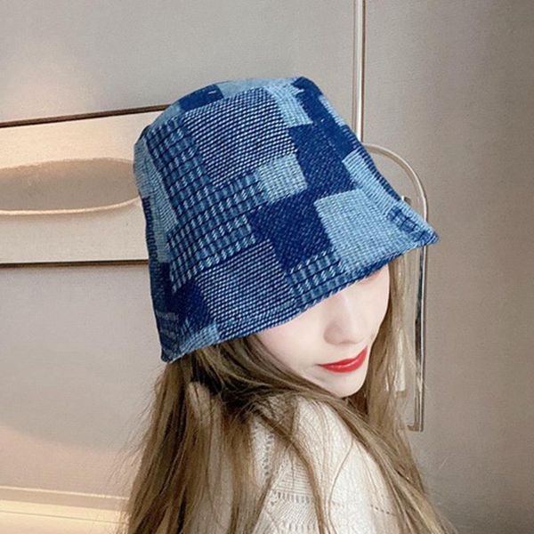 wide brim hats denim lattice flat collapsible shading fisherman's hat vintage sun protection fashion korean version basin cap women, Blue;gray
wide brim hats denim lattice flat collapsible shading fisherman's hat vintage sun protection fashion korean version basin cap women, Blue;gray