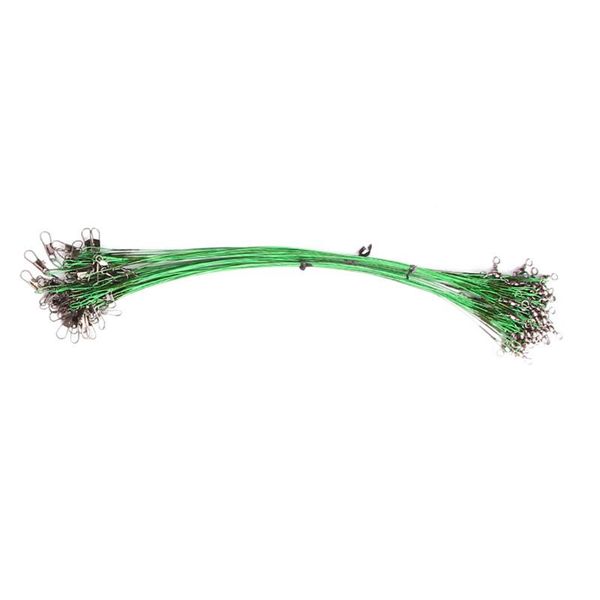 braid line 20pcs anti bite steel fishing wire leader with swivel accessory lead core leash 15cm-30cm
braid line 20pcs anti bite steel fishing wire leader with swivel accessory lead core leash 15cm-30cm
