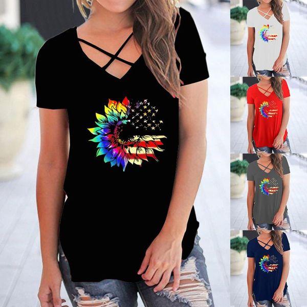 women's t-shirt casual loose v neck woman tshirts oversized summer harajuku tshirt short sleeve tunic camisetas independence day, White
women's t-shirt casual loose v neck woman tshirts oversized summer harajuku tshirt short sleeve tunic camisetas independence day, White