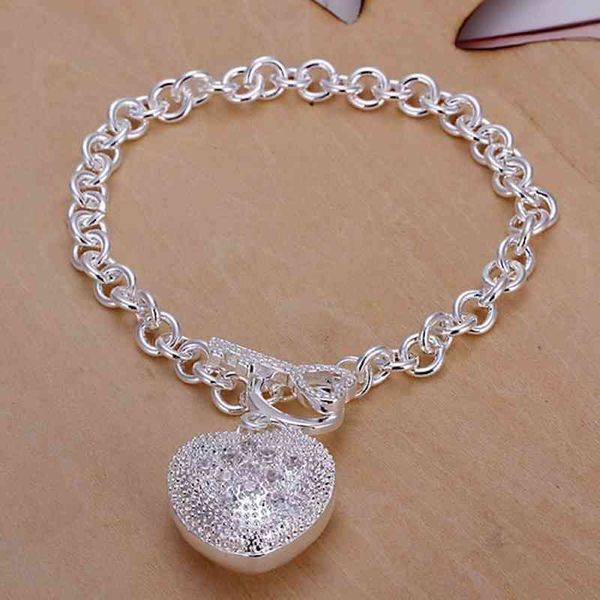 925 sterling silver bracelet for women 8inches popular valentine gift beautiful jewelry romantic inlaid stone heart bracelets, Black
925 sterling silver bracelet for women 8inches popular valentine gift beautiful jewelry romantic inlaid stone heart bracelets, Black