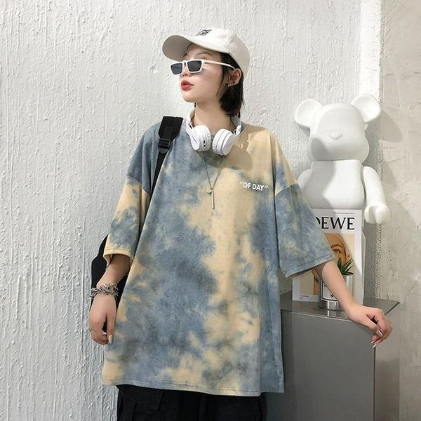 women's t-shirt tie-dye short-sleeved women summer loose harajuku style half-sleeved plus size clothing oversized t shirt, White
women's t-shirt tie-dye short-sleeved women summer loose harajuku style half-sleeved plus size clothing oversized t shirt, White