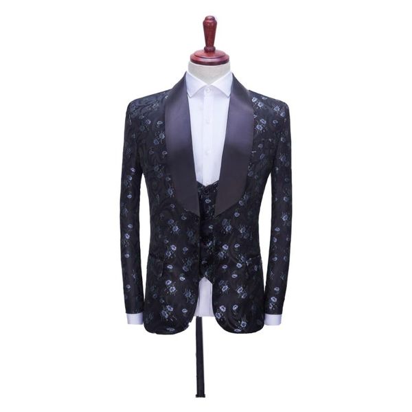 men's suits & blazers business custom blue embroidered suit western slim modern fit, White;black
men's suits & blazers business custom blue embroidered suit western slim modern fit, White;black