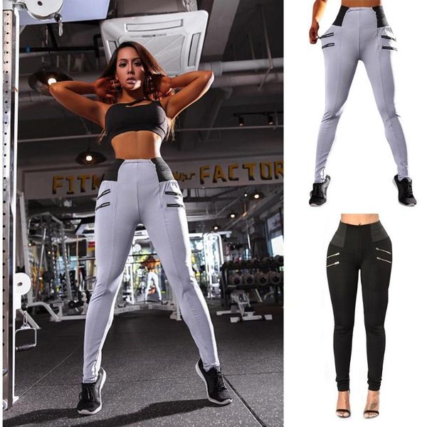 women's pants & capris sport with 4 zippers high waist stitching hips lifting small feet ladies trousers sweatpants running leggings, Black;white
women's pants & capris sport with 4 zippers high waist stitching hips lifting small feet ladies trousers sweatpants running leggings, Black;white