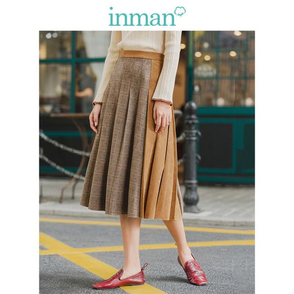 skirts inman 2021 winter arrival literary personality split contrast color plated women skirt, Black
skirts inman 2021 winter arrival literary personality split contrast color plated women skirt, Black