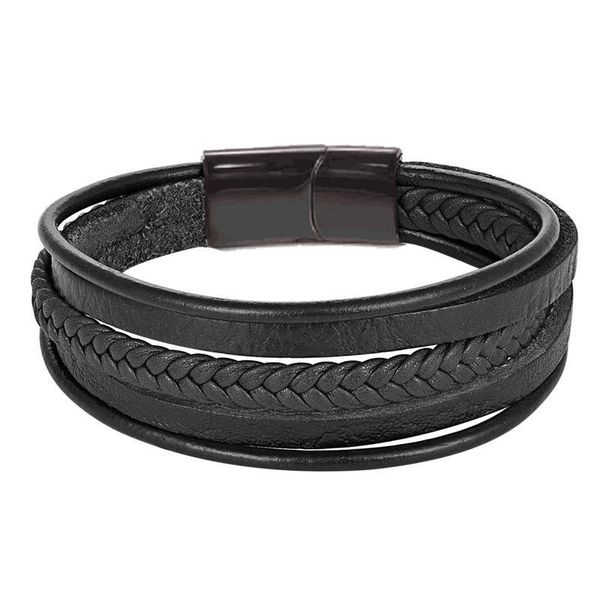 cuff 2021 design multi-layers handmade braided cowhide bracelet & bangle for men male hand jewelry stainless steel fashion bangles, White
cuff 2021 design multi-layers handmade braided cowhide bracelet & bangle for men male hand jewelry stainless steel fashion bangles, White