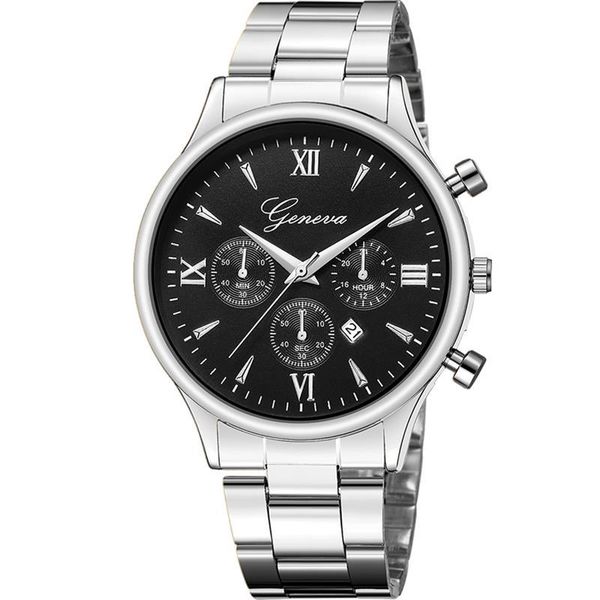 wristwatches geneva watch men stainless steel analog quartz wristwatch ladies female fashion minimalist silver watches, Slivery;brown
wristwatches geneva watch men stainless steel analog quartz wristwatch ladies female fashion minimalist silver watches, Slivery;brown