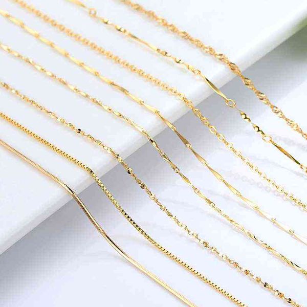 genuine 14k gold color necklace for women water wave chain snake bone/starry/cross chain 18 inches necklace pendant fine jewelry y1217, Silver
genuine 14k gold color necklace for women water wave chain snake bone/starry/cross chain 18 inches necklace pendant fine jewelry y1217, Silver