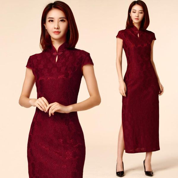 Ethnic Clothing ~3XL Plus Size Chinese Traditional Women Vintage Long Cheongsam Qipao Evening Party Lady Female Large Lace Dress Vestidos OHGF, Red
Ethnic Clothing ~3XL Plus Size Chinese Traditional Women Vintage Long Cheongsam Qipao Evening Party Lady Female Large Lace Dress Vestidos OHGF, Red