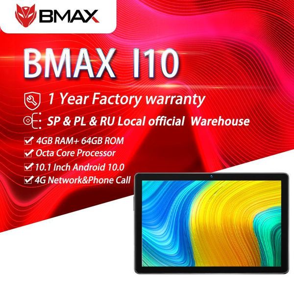 bmax i10 4gb ram 64gb rom 4g network dual sim octa core 10.1 inch tablet 1920x1080 ips tablets pc wifi type-c android 10
bmax i10 4gb ram 64gb rom 4g network dual sim octa core 10.1 inch tablet 1920x1080 ips tablets pc wifi type-c android 10