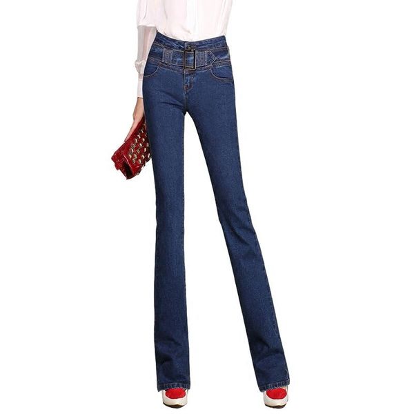 women's jeans high-grade korean version of the high waist abdomen micro-speaker casual denim large size trousers, Blue
women's jeans high-grade korean version of the high waist abdomen micro-speaker casual denim large size trousers, Blue