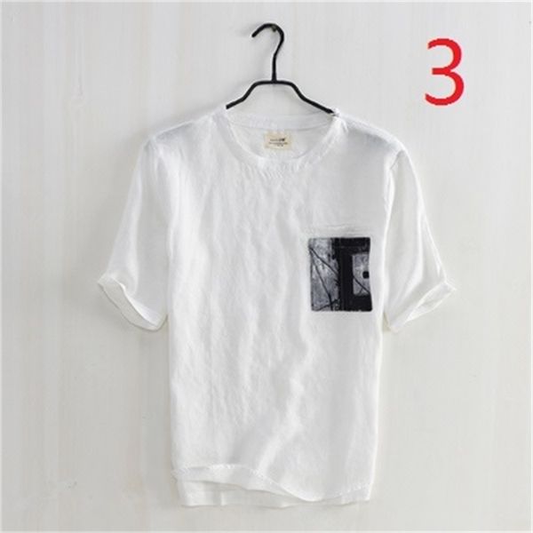 pocket printed linen short-sleeved t-shirt men's summer loose casual shirt small fresh cotton and half sleeve men 210420, White;black
pocket printed linen short-sleeved t-shirt men's summer loose casual shirt small fresh cotton and half sleeve men 210420, White;black