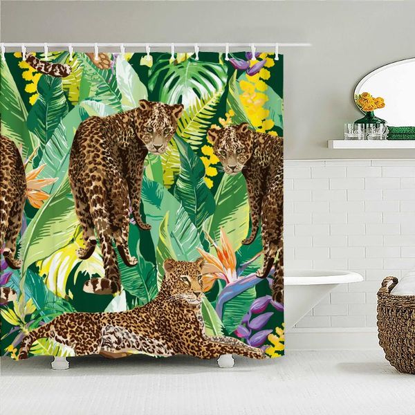 shower curtains tropical plant leaves leopard printed polyester washable waterproof for bathroom home decor
shower curtains tropical plant leaves leopard printed polyester washable waterproof for bathroom home decor