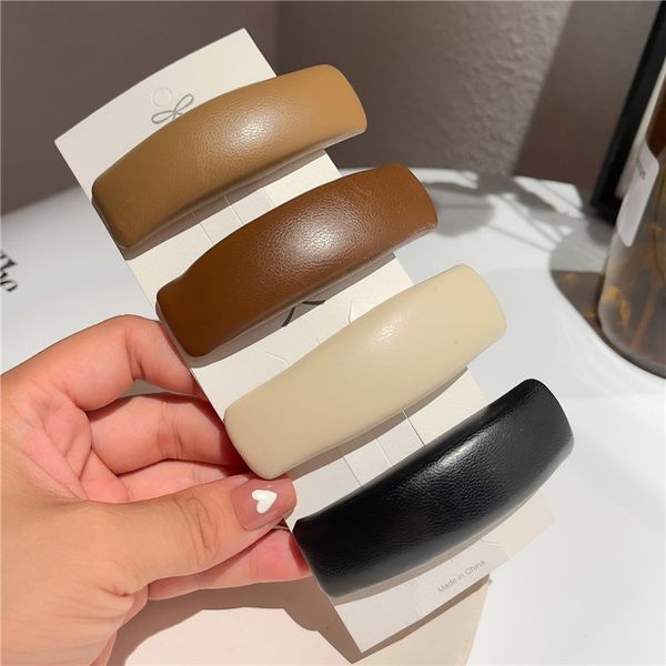cute pu leather sponge hair clips solid color lady barrettes korean style side clip jewelry accessories, Golden;silver
cute pu leather sponge hair clips solid color lady barrettes korean style side clip jewelry accessories, Golden;silver