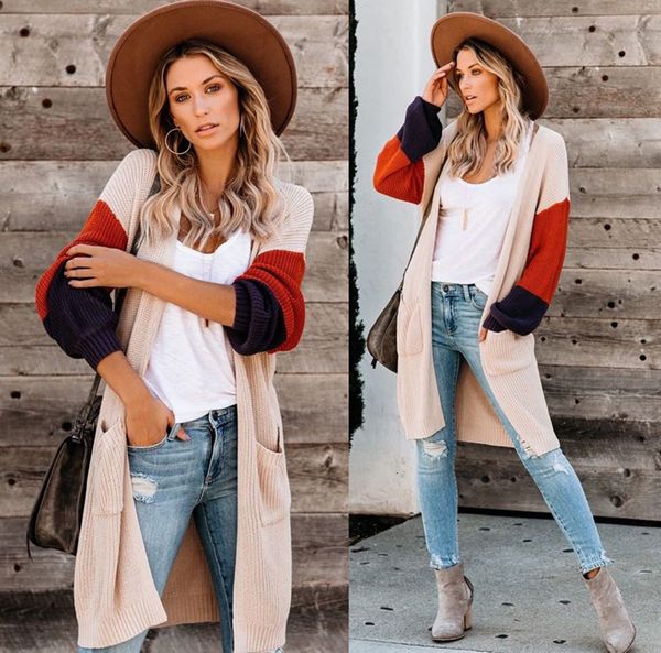 women's knits & tees patchwork winter long cardigan kimono pockets slim coat female jacket knitted bohemian holiday cardigans for, White
women's knits & tees patchwork winter long cardigan kimono pockets slim coat female jacket knitted bohemian holiday cardigans for, White