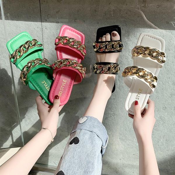 female shoes low rivet ladies' slippers luxury slides 2021 summer designer flat basic rubber pu metal decoration woman 202, Black
female shoes low rivet ladies' slippers luxury slides 2021 summer designer flat basic rubber pu metal decoration woman 202, Black