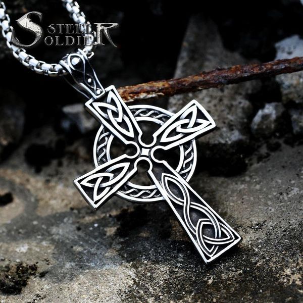 Steel Soldier Viking Pendant Valknut Cross Necklace Stainless Chain Norse Jewelry Necklaces, Silver
Steel Soldier Viking Pendant Valknut Cross Necklace Stainless Chain Norse Jewelry Necklaces, Silver
