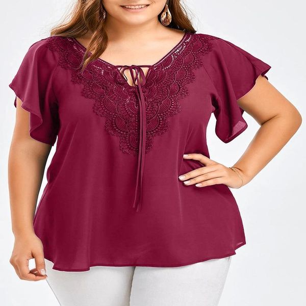 summer large size 4xl 5xl women 6xl 7xl 8xl v neck trumpet sleeve short sleeved t shirt lace stitching, White
summer large size 4xl 5xl women 6xl 7xl 8xl v neck trumpet sleeve short sleeved t shirt lace stitching, White