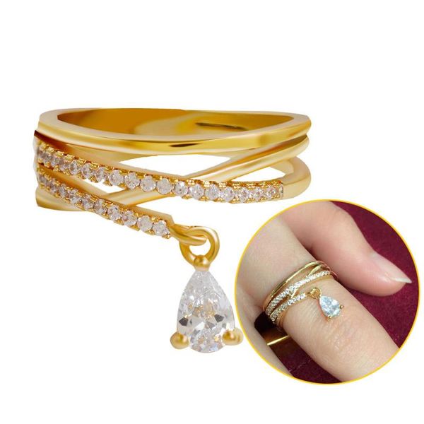 wedding rings engagement crystal for women double cross waterdrop microscope zircon ring fashion jewelry kar316, Slivery;golden
wedding rings engagement crystal for women double cross waterdrop microscope zircon ring fashion jewelry kar316, Slivery;golden