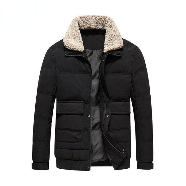 men's down & parkas 2021 winter fashion solid warm fur collar male short cotton padded overcoats men casual slim fleece jackets o508, Black
men's down & parkas 2021 winter fashion solid warm fur collar male short cotton padded overcoats men casual slim fleece jackets o508, Black