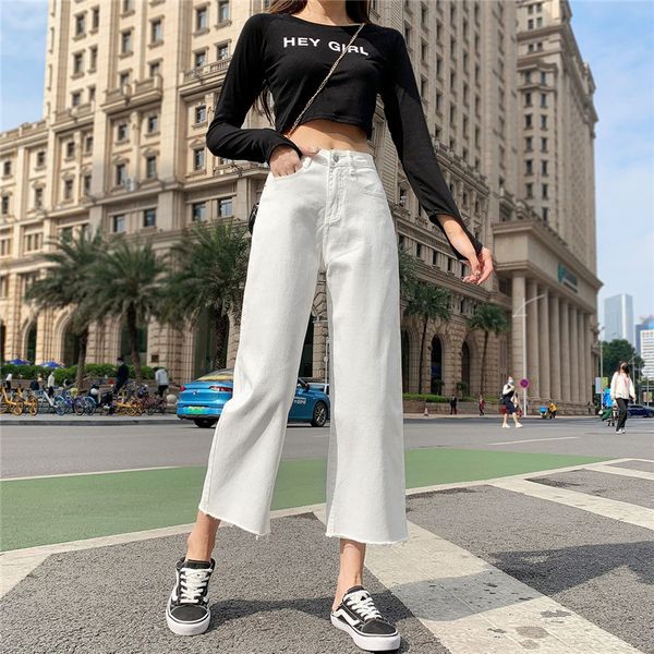 women's jeans autumn 2021 fashion high waist wide leg jeans show thin long white straight pants women, Blue
women's jeans autumn 2021 fashion high waist wide leg jeans show thin long white straight pants women, Blue