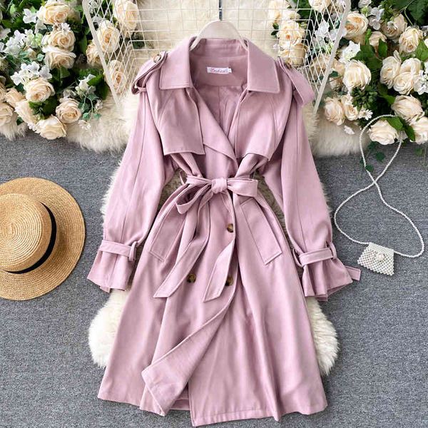 women's trench coats korean retro wear sweet pink windbreaker fashion autumn and winter long sleeve elegant clothes coat p976 6ead, Tan;black
women's trench coats korean retro wear sweet pink windbreaker fashion autumn and winter long sleeve elegant clothes coat p976 6ead, Tan;black