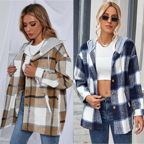 womens jackets coats plaid shirts thicker clothes femme fashion streetwear warm wool cardigan shawl coat casual jacket woman outerwear hoode, Black;brown
womens jackets coats plaid shirts thicker clothes femme fashion streetwear warm wool cardigan shawl coat casual jacket woman outerwear hoode, Black;brown