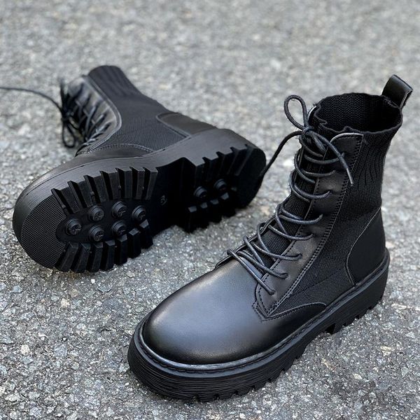 boots female korean version of the net celebrity wild british style stretch stocking motorcycle mid-tube, Black
boots female korean version of the net celebrity wild british style stretch stocking motorcycle mid-tube, Black