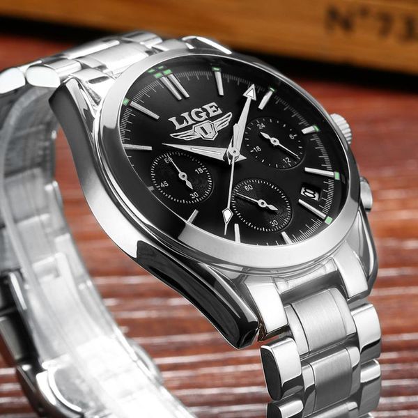 wristwatches mens watches chronograph lige watch men fashion business all steel waterproof quartz clock man sport wristwatc, Slivery;brown
wristwatches mens watches chronograph lige watch men fashion business all steel waterproof quartz clock man sport wristwatc, Slivery;brown