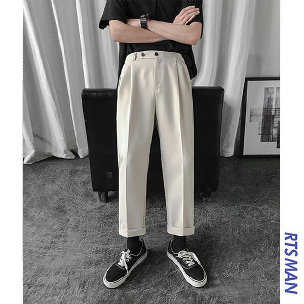dress pants men's fashion solid color business casual suit men streetwear wild loose british style straight trousers mens, Black
dress pants men's fashion solid color business casual suit men streetwear wild loose british style straight trousers mens, Black