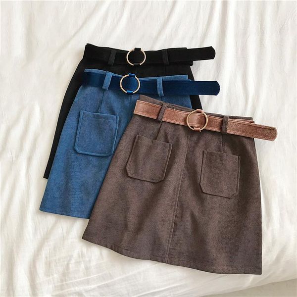 skirts korean harajuku women a-line corduroy skirt vintage solid high waist mini casual female sashes empier above knee, Black
skirts korean harajuku women a-line corduroy skirt vintage solid high waist mini casual female sashes empier above knee, Black