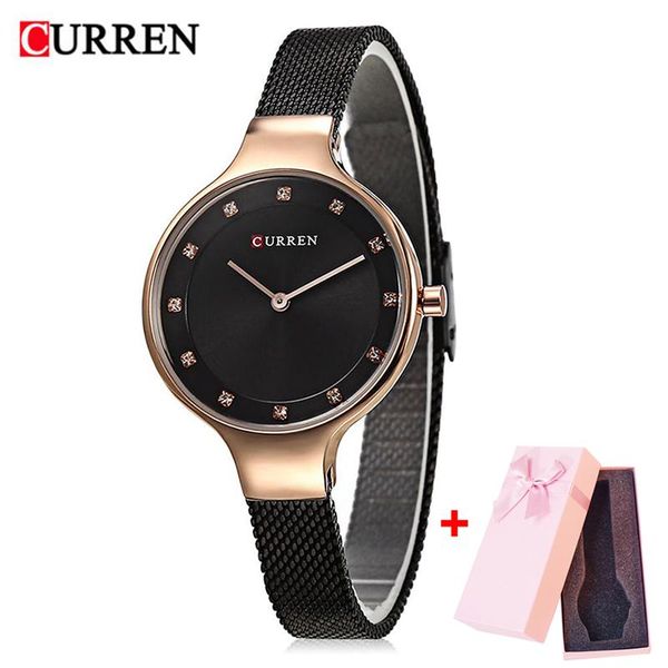 wristwatches curren elegant women fashion dress watch quartz slim stainless-steel mesh band simple ladies rhinestone wristwatch with gift bo, Slivery;brown
wristwatches curren elegant women fashion dress watch quartz slim stainless-steel mesh band simple ladies rhinestone wristwatch with gift bo, Slivery;brown