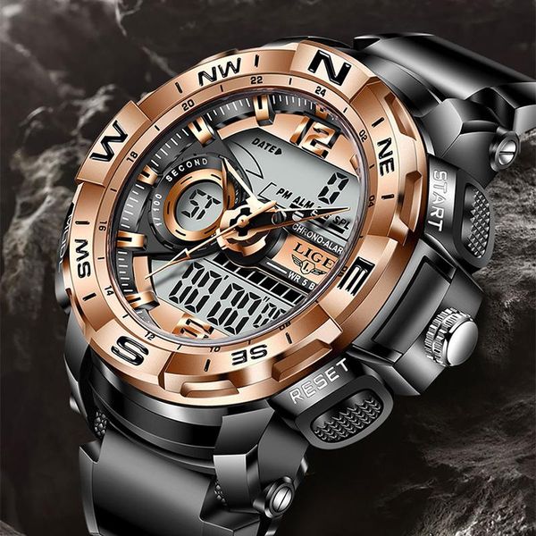 wristwatches mens watches lige sport men quartz wristwatch creative diving waterproof alarm watch dual display clock relogio masculino 2021, Slivery;brown
wristwatches mens watches lige sport men quartz wristwatch creative diving waterproof alarm watch dual display clock relogio masculino 2021, Slivery;brown