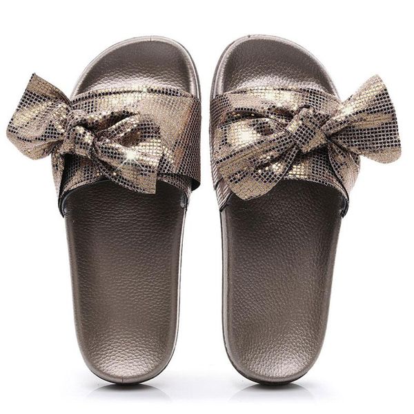 slippers women bowtie slides summer flat sandals glitter comfortbale casual gold silver beach fashion ladies shoes woman, Black
slippers women bowtie slides summer flat sandals glitter comfortbale casual gold silver beach fashion ladies shoes woman, Black