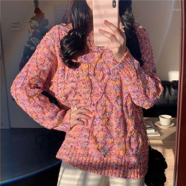 pullovers women rainbow thicken o-neck sweater loose retro female spring and autumn fashion daily skin-friendly women's sweaters, White;black
pullovers women rainbow thicken o-neck sweater loose retro female spring and autumn fashion daily skin-friendly women's sweaters, White;black