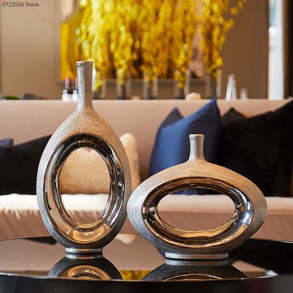 vases creative silver oval ceramic vase decoration living room flower arrangement deskmodern home
vases creative silver oval ceramic vase decoration living room flower arrangement deskmodern home