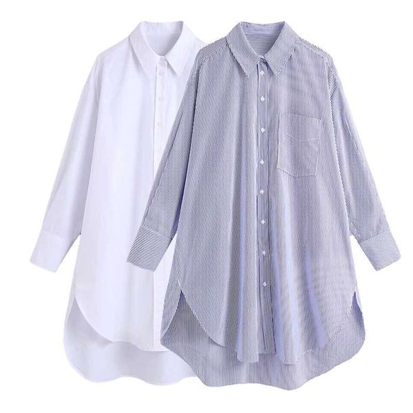 women's blouses & shirts elegant women turn down collar shirt 2021 fashion ladies pocket streetwear female chic long loose blouse caus, White
women's blouses & shirts elegant women turn down collar shirt 2021 fashion ladies pocket streetwear female chic long loose blouse caus, White
