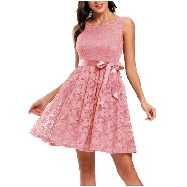 dresses bow belt cute lace sleeveless a-line o-neck dress tank casual women temperament pretty charm 2021, Black;gray
dresses bow belt cute lace sleeveless a-line o-neck dress tank casual women temperament pretty charm 2021, Black;gray