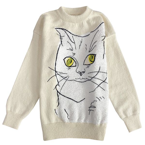 28 2022 milan runway spring summer brand same style sweater long sleeve crew neck pullover womens pullover binfen, White;black
28 2022 milan runway spring summer brand same style sweater long sleeve crew neck pullover womens pullover binfen, White;black