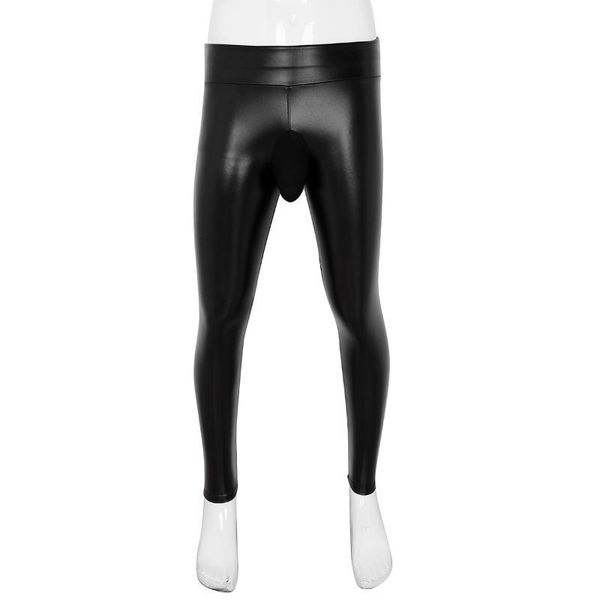 Men's Pants TiaoBug Black Wetlook PU Leather Trouser Thin Velvet Lining Bulge Pouch Leggings Gym Slim Fit Long Sexy Gay Tights U3U0
Men's Pants TiaoBug Black Wetlook PU Leather Trouser Thin Velvet Lining Bulge Pouch Leggings Gym Slim Fit Long Sexy Gay Tights U3U0