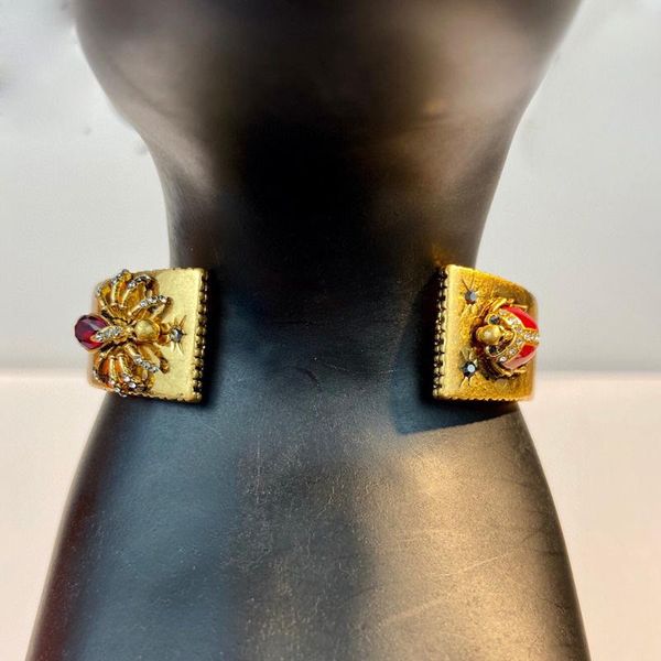 bangle fashion decadent aesthetics skull red spider vintage gold color punk jewelry for women gift, Black
bangle fashion decadent aesthetics skull red spider vintage gold color punk jewelry for women gift, Black