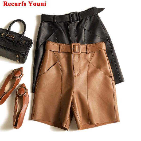women's shorts for women 2021 harajuku genuine leather short pants with belt femme slimming casual straight leg scanties ropa mujer, White;black
women's shorts for women 2021 harajuku genuine leather short pants with belt femme slimming casual straight leg scanties ropa mujer, White;black