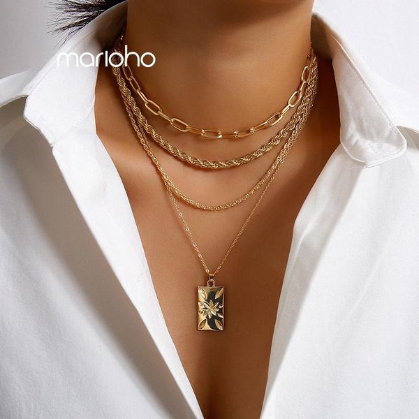 pendant necklaces bijoux retro metal multilayer twist chain square flower necklace gold silver color embossed simple party women
pendant necklaces bijoux retro metal multilayer twist chain square flower necklace gold silver color embossed simple party women