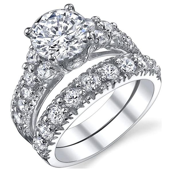 wedding rings youhaocc luxury ladies round zircon classic european and american style proposal couple pair, Slivery;golden
wedding rings youhaocc luxury ladies round zircon classic european and american style proposal couple pair, Slivery;golden